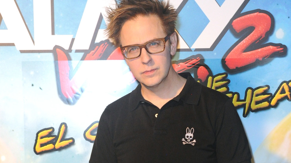 James Gunn wearing glasses