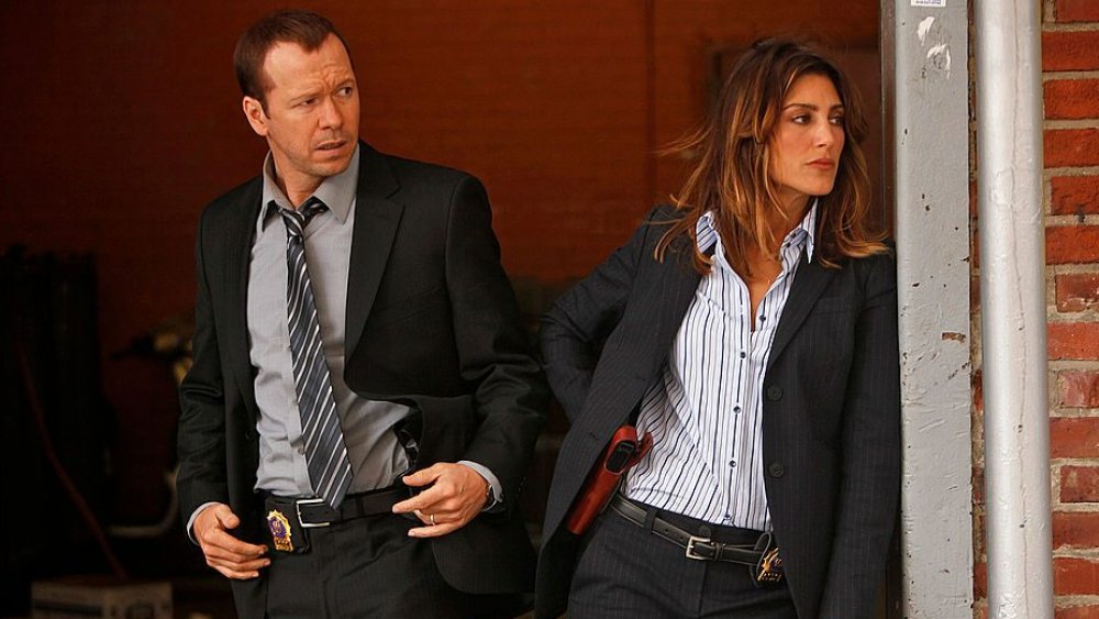 Donnie Wahlberg and Jennifer Esposito on Blue Bloods