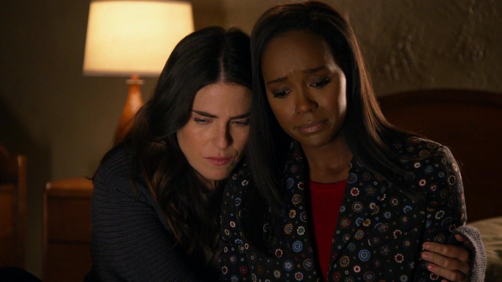 Karla Souza and Aja Naomi King in How to Get Away with Murder