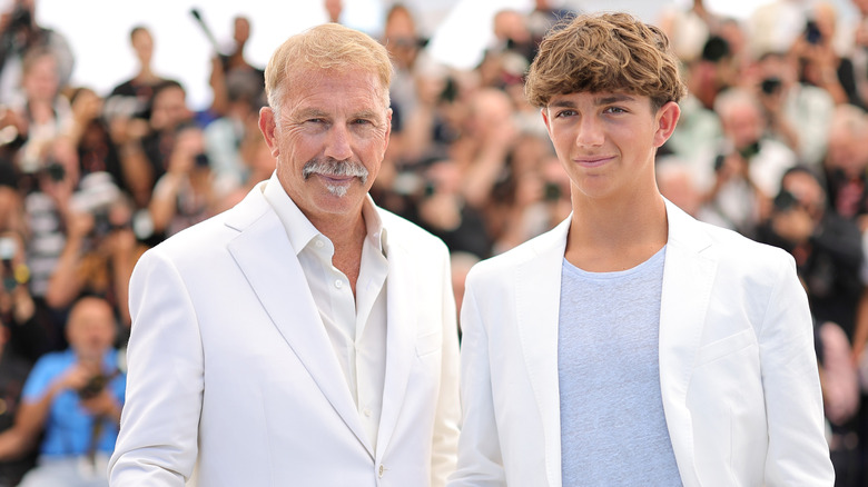 Kevin and Hayes Costner posing