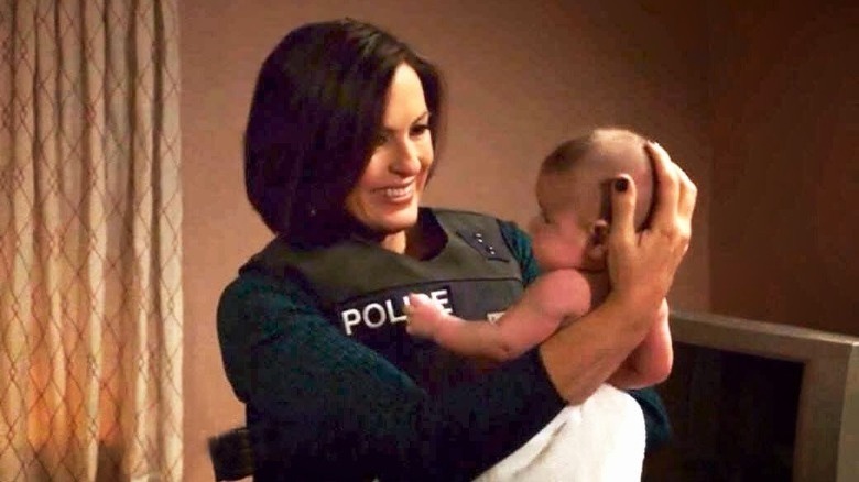 Olivia Benson holding baby