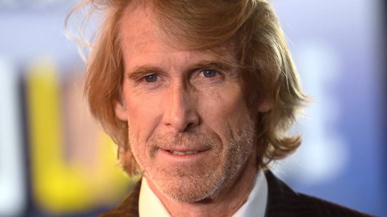 Michael Bay Face Brown Suit