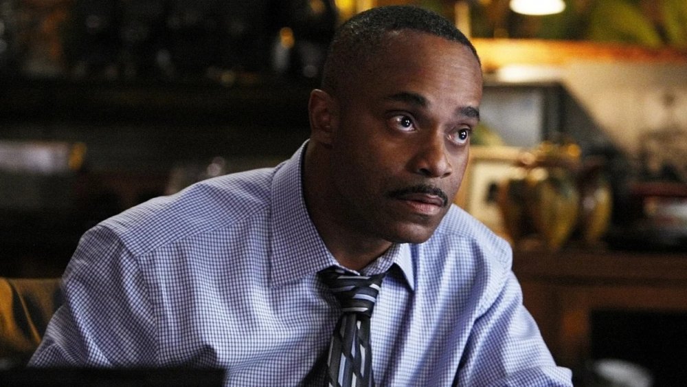 Rocky Carroll looks concerned as Leon Vance in NCIS