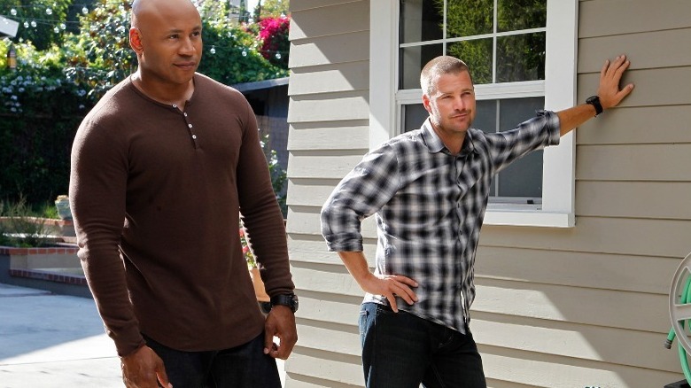 Sam and G Callen leaning