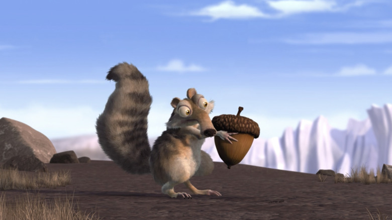 Scrat holding an acorn