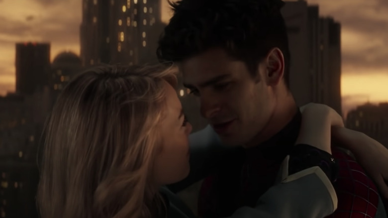 Emma Stone and Andrew Garfield in The Amazing Spider-Man 2