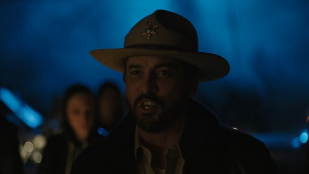 Skeet Ulrich as FP Jones emerges as the town sheriff on Riverdale