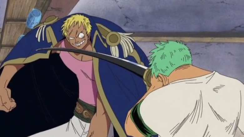 Zoro swordfights with Bellamy