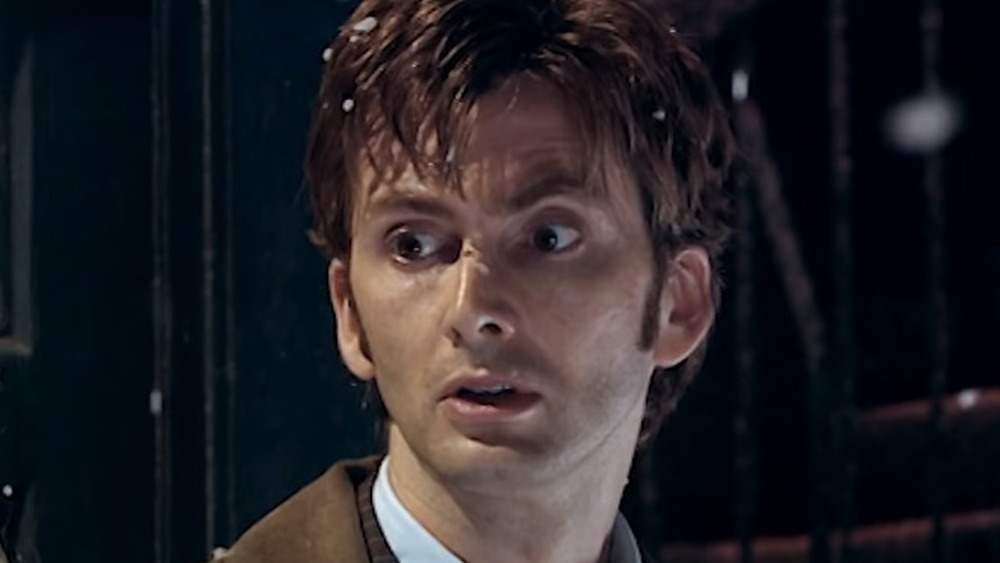 The 10th Doctor looking serious