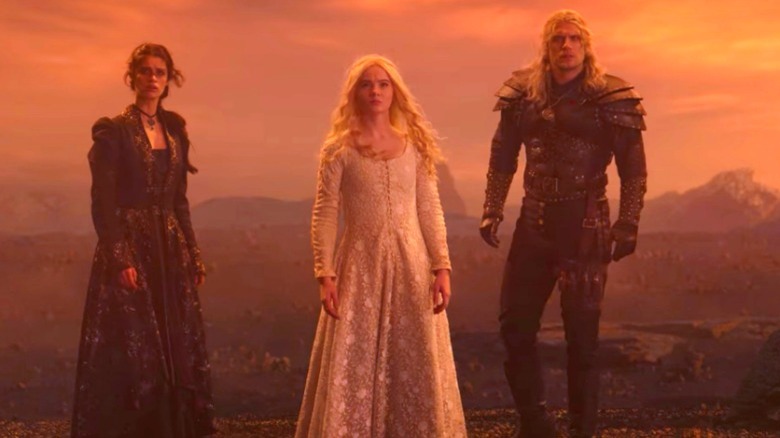 Yennefer, Ciri, and Geralt