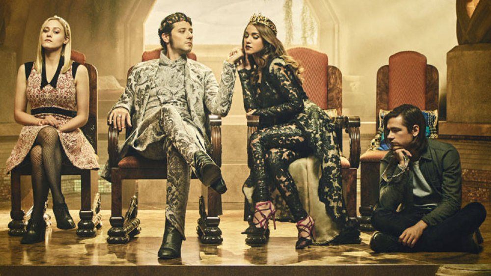 Jason Ralph as Quentin, Olivia Taylor Dudley as Alice, Hale Appleman as Eliot, and Arjun Gupta as Penny