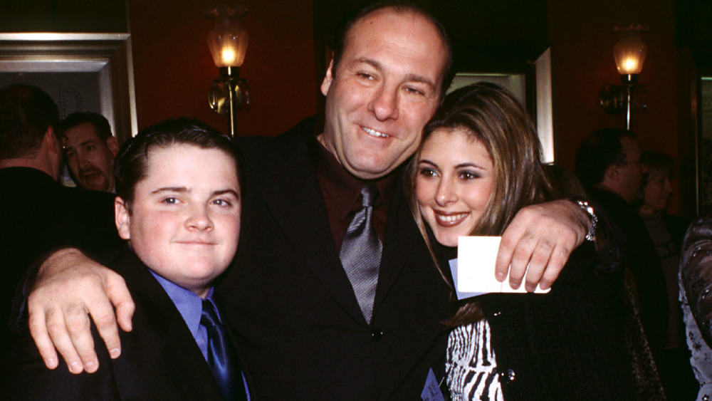 James Gandolfini with Sopranos castmates