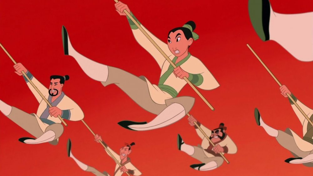 A still from the "I'll Make a Man Out of You" number from Mulan