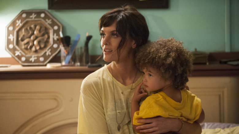 Frankie Shaw with kid