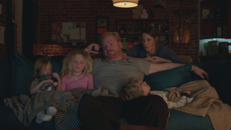 The Gaffigan family relaxing