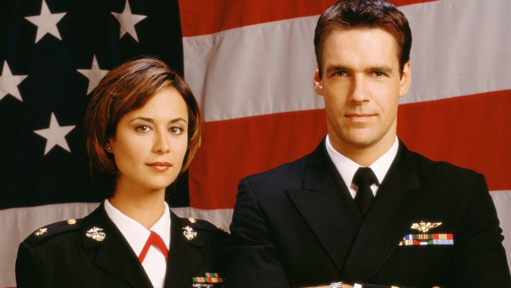 David James Elliott and Catherine Bell in JAG