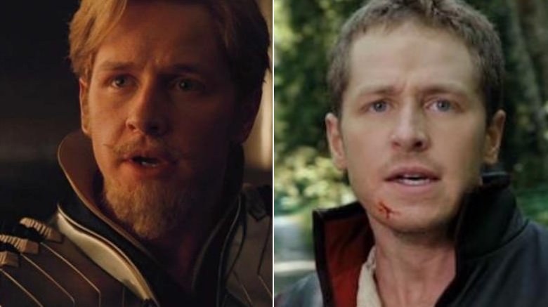 Split image of Josh Dallas as Fandral in Thor and Dallas as Prince Charming in Once Upon A Time