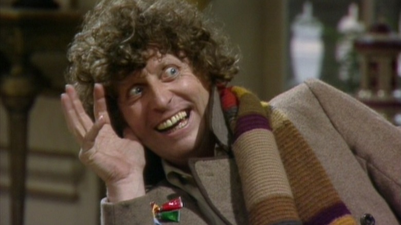 The Fourth Doctor laughs