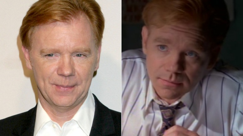 David Caruso smiles; John Kelly looks up