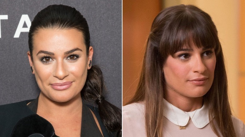 Lea Michele and Rachel Berry smiling