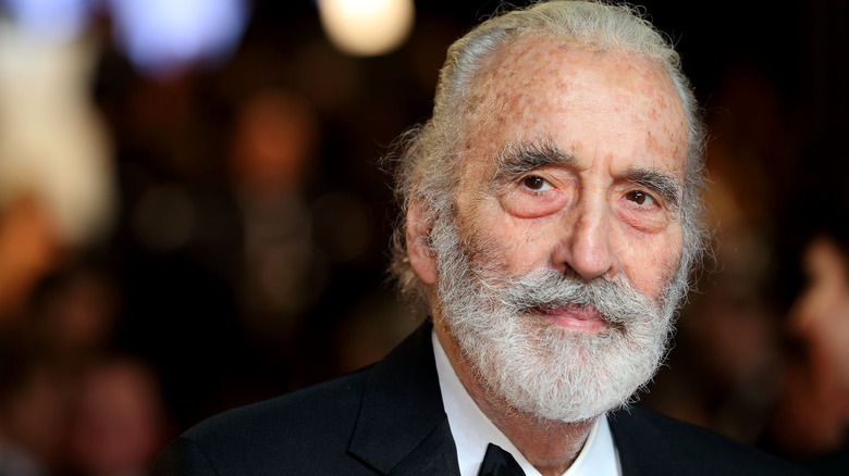 Christopher Lee with gray beard