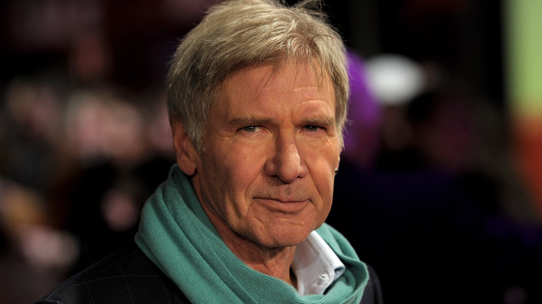 Harrison Ford wearing scarf