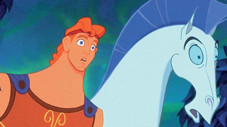 Hercules (Tate Donovan) and Pegasus in Hercules