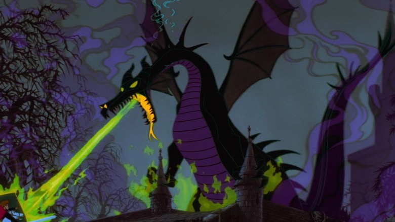 Maleficent in her dragon form in Sleeping Beauty