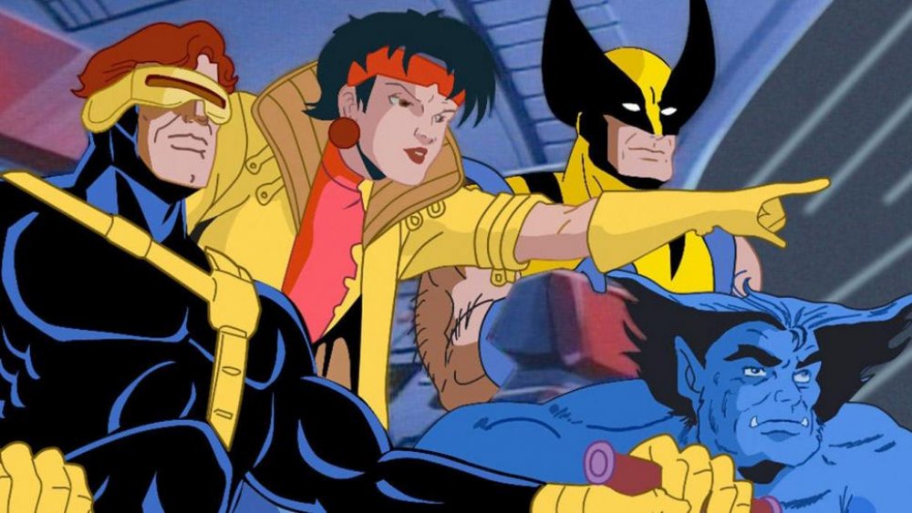 Cyclops, Jubilee, Wolverine, and Beast on X-Men: The Animated Series