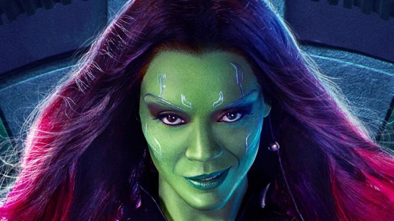 Zoe Saldana as Gamora in promotional art