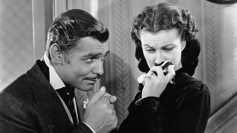 Clark Gable and Vivian Leigh getting intimate Gone with the Wind