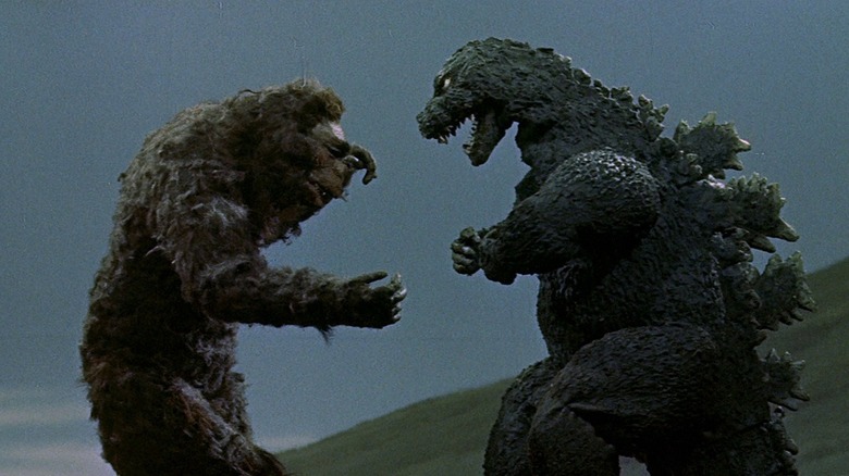 King Kong and Godzilla getting into a scuffle