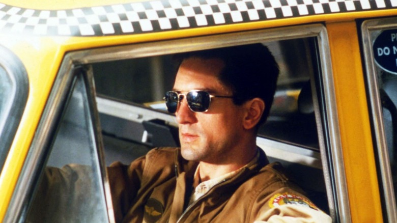 Robert De Niro looking around for riders Taxi Driver