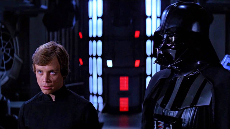 Luke and Vader in throne room