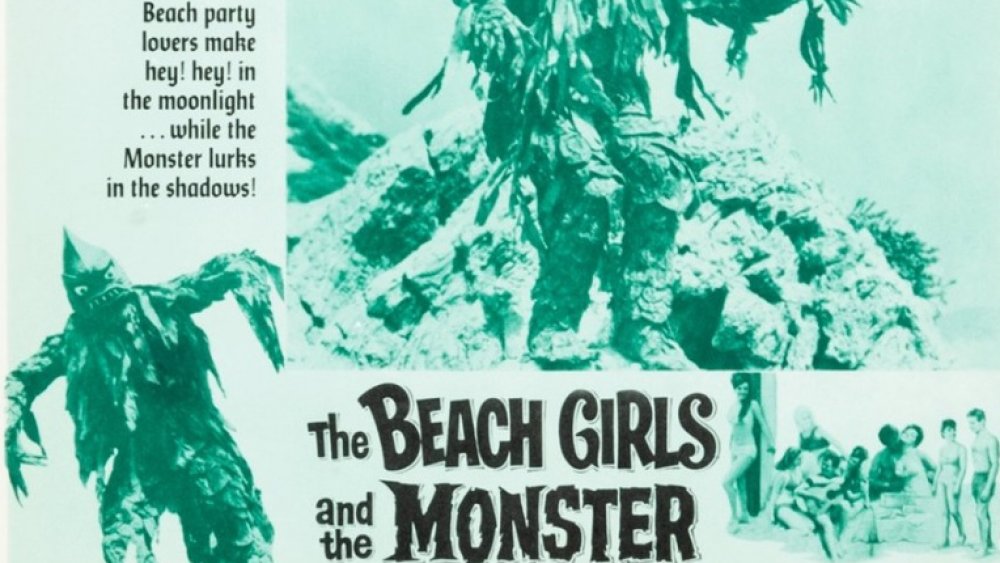The poster for The Beach Girls and the Monster