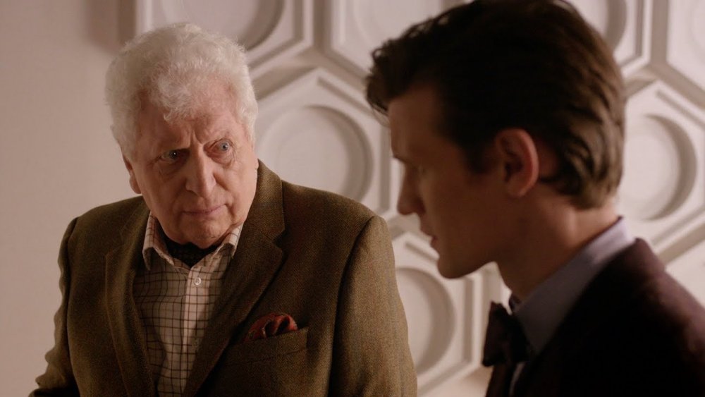 Tom Baker as the curator in Day of the Doctor