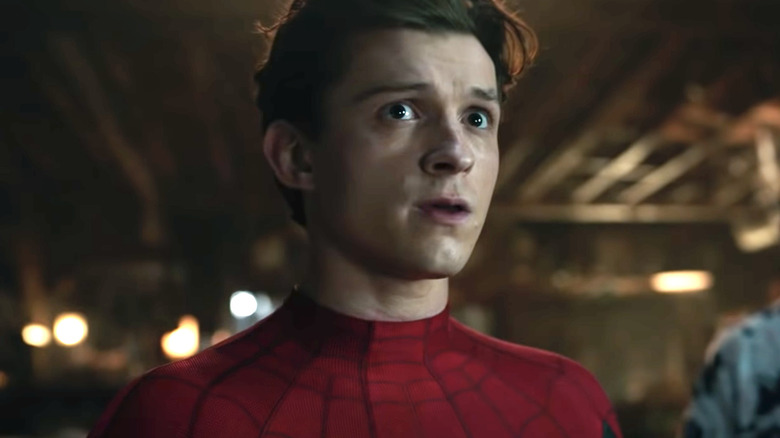 Tom Holland in Spider-Man suit