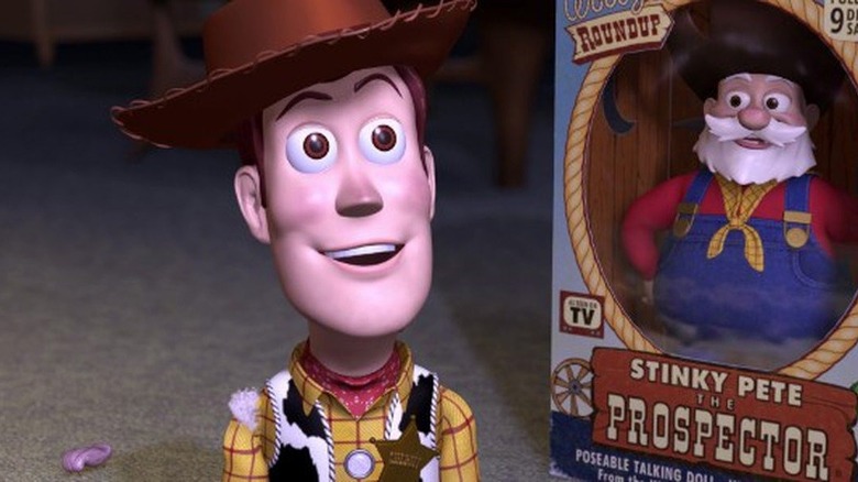 Woody looking enraptured with Stinky Pete