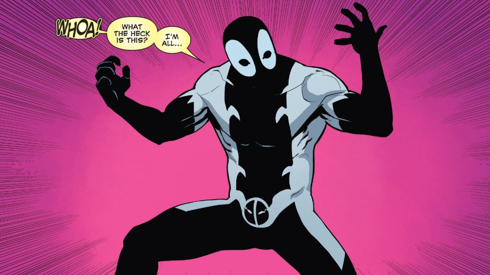 Deadpool in the Venom costume during Deadpool's Secret Secret Wars