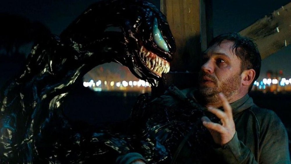 Venom and Tom Hardy as Eddie Brock in Venom