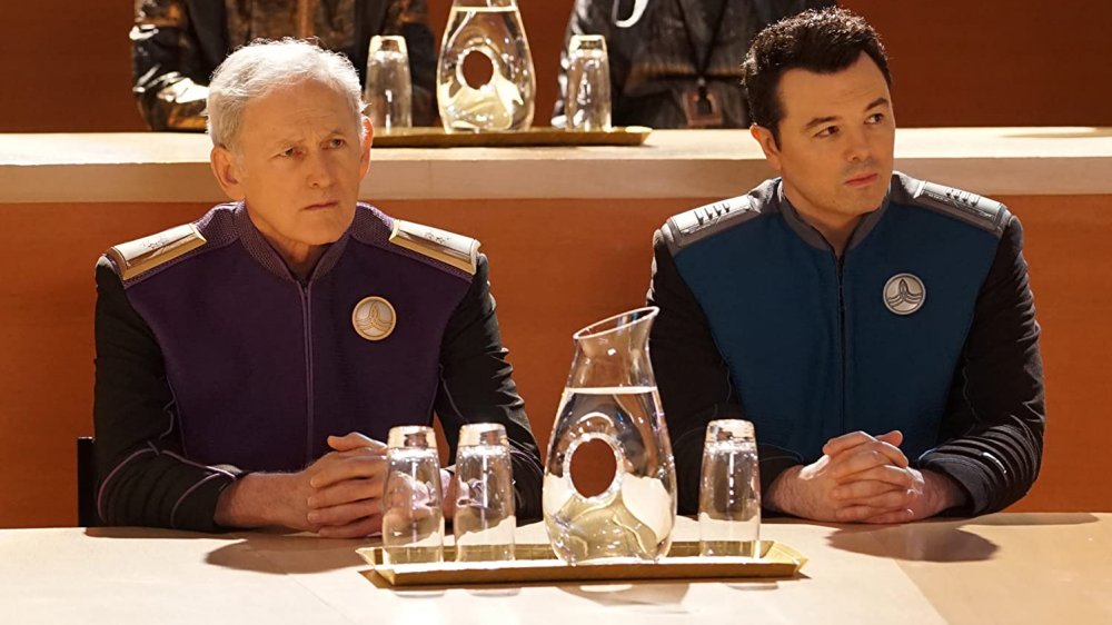 Victor Garber and Seth McFarlane in The Orville