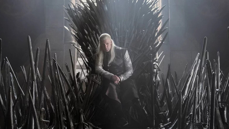 Daemon Targaryen on the Iron Throne