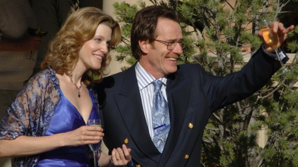 Bryan Cranston and Anna Gunn as Walter and Skyler White in the past