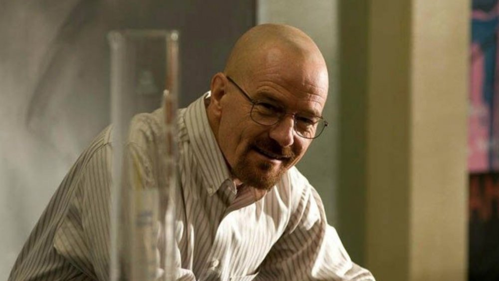 Bryan Cranston as Walter White, teaching chemistry