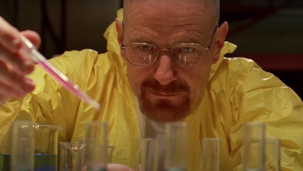 Bryan Cranston as Walter White, working in his lab