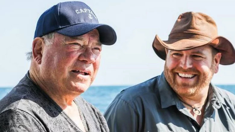 William Shatner and Josh Gates hunting sharks