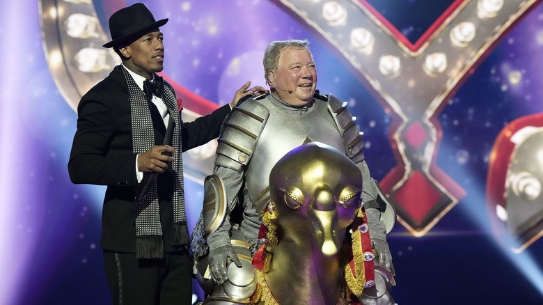 Nick Cannon with William Shatner The Masked Singer