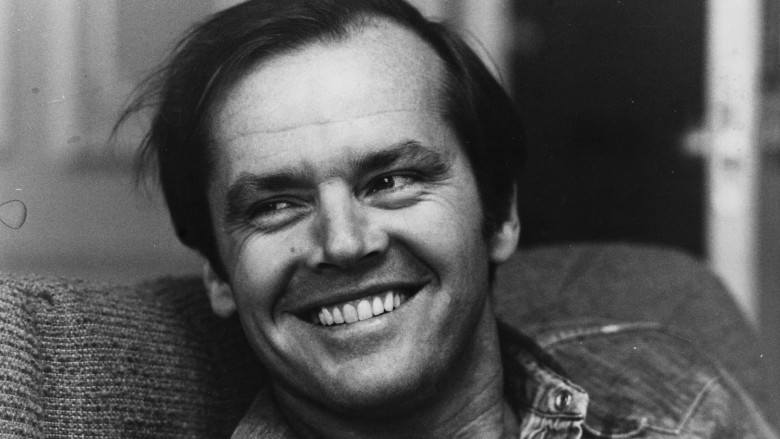 Black and white photo of younger Jack Nicholson