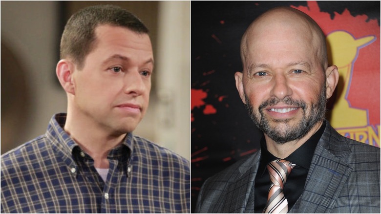 Jon Cryer on Two and a Half Men (L) and in 2021 (R)