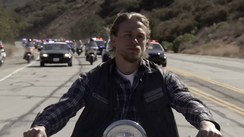 Jax Teller being chased by the police